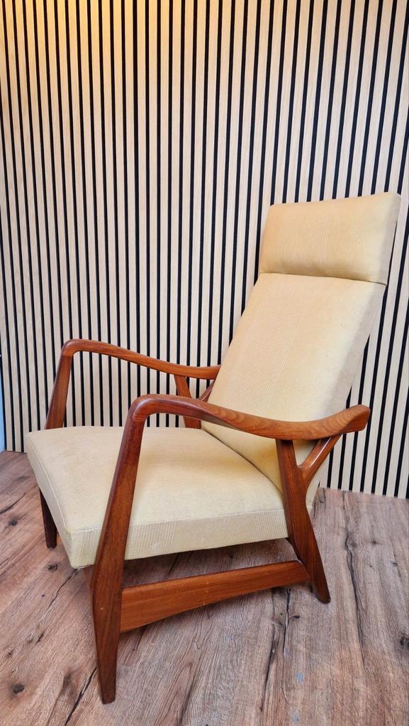 Vintage Topform Fauteuil - Design Klassieker, Huis en Inrichting, Fauteuils, Gebruikt, Hout, Stof, 50 tot 75 cm, 75 tot 100 cm