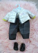 stoere set kleding babyborn/grote zus leren broek zilver jas, Ophalen of Verzenden, Zo goed als nieuw, Babypop