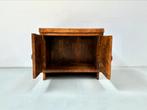 Vintage French Handmade Brutalist Burl Wood Cabinet, 1950s., Ophalen of Verzenden