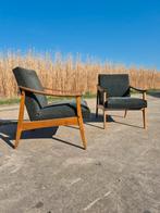Set 2x vintage fauteuil 1950s 1960s, Ophalen, Zo goed als nieuw, 75 tot 100 cm