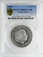 Rijksdaalder 1961 PROOF / PCGS PR65CAM / RRR., Koningin Juliana, Zilver, Ophalen of Verzenden, Losse munt