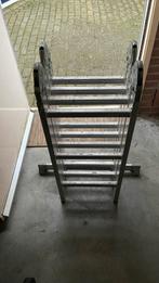 Aluminium vouwladder 4×3 – met stabilisatiebalk (Excelsior), Doe-het-zelf en Verbouw, Ladders en Trappen, Ophalen, Gebruikt, Ladder