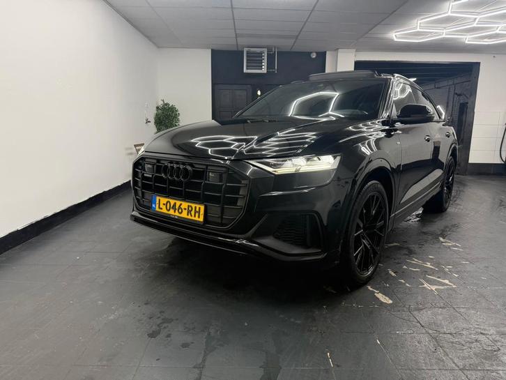 Audi Q8 Pro Line S 55 Tfsi Quattro 340pk 2020 Zwart, Auto's, Audi, Particulier, Q8, 4x4, ABS, Achteruitrijcamera, Adaptieve lichten