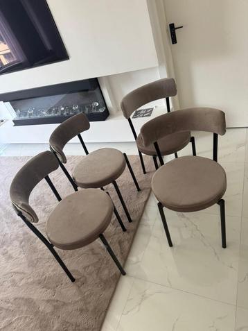 Eet tafel stoelen (taupe) 4 stuks  beschikbaar voor biedingen