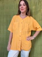 Vintage blouse / shirt - okergeel - 40/L/large, Kleding | Dames, Blouses en Tunieken, Gedragen, Maat 38/40 (M), Vintage, Ophalen of Verzenden