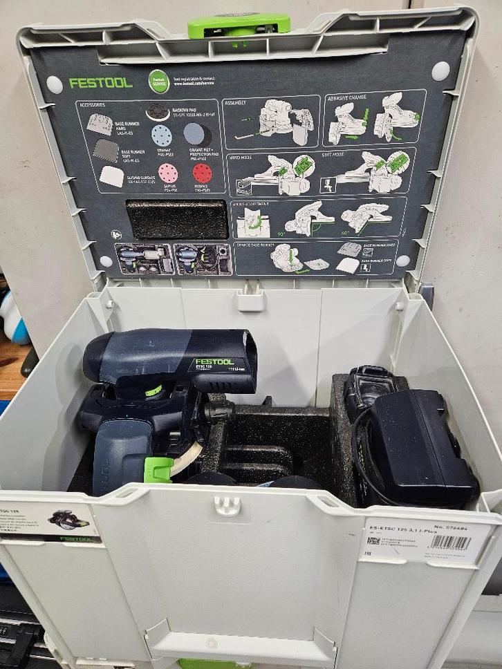 festool kantenschuurmachine ETSC 125, Doe-het-zelf en Verbouw, Gereedschap | Schuurmachines, Zo goed als nieuw, Vlakschuurmachine