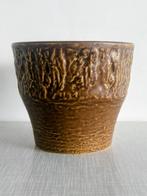 Vintage bloempot Jasba West Germany keramiek N0282216 oker, Gebruikt, Rond, Binnen, Ophalen of Verzenden