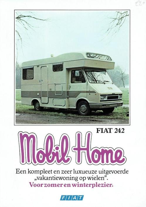 Folder Fiat 242 Mobil Home (camper - 1978), Boeken, Auto's | Folders en Tijdschriften, Gelezen, Overige merken, Verzenden