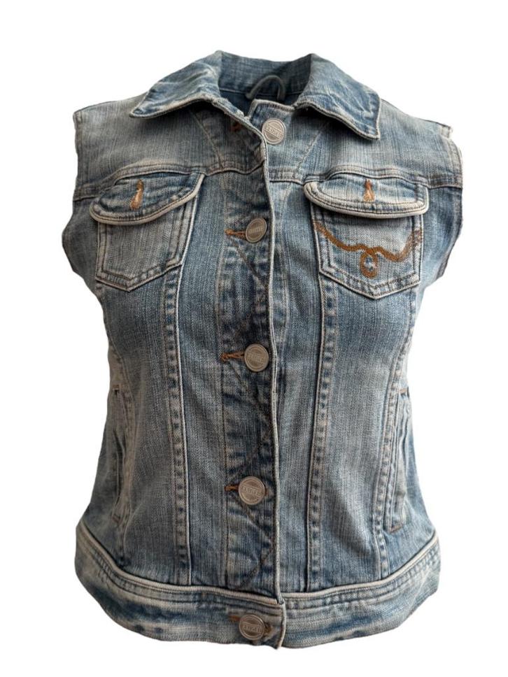 Closed gilet S, Kleding | Dames, Broeken en Pantalons, Zo goed als nieuw, Maat 46/48 (XL) of groter, Blauw, Driekwart, Ophalen of Verzenden