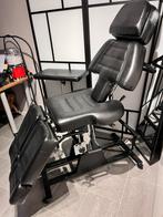 Tattoo stoel Behandelstoel zgan incl armsteunen, Ophalen, Zo goed als nieuw, Massagetafel