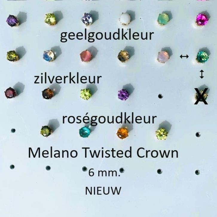 NIEUW: Melano Twisted zirkonia CROWN zettingen van 6 mm., Sieraden, Tassen en Uiterlijk, Ringen, Nieuw, Dame, 17 tot 18, Zilver
