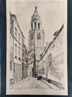 Tekening Arnhem grote kerk H. Estgerbuh, Antiek en Kunst, Ophalen of Verzenden