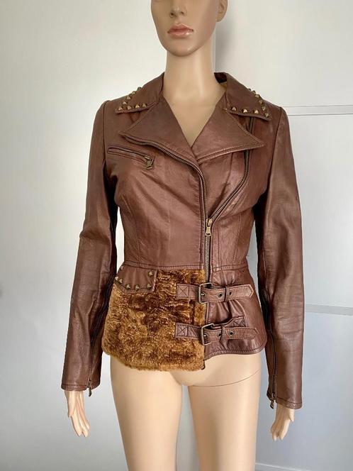 i45 apart echt-leren jasje maat 36=S jas jack biker d-bruin, Kleding | Dames, Jasjes, Kostuums en Pakken, Zo goed als nieuw, Jasje