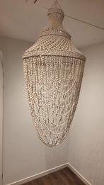 Unieke Kroonluchter/Lampenkap van Schelpen, Huis en Inrichting, Lampen | Kroonluchters, Ophalen, Zo goed als nieuw, Metaal, Bohemian
