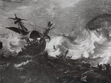 Vintage Foto Sabel en Daniëls - Schip in Storm beschikbaar voor biedingen