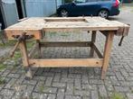 Vintage houten werkbank, Doe-het-zelf en Verbouw, Ophalen, Gebruikt, 70 tot 120 cm, Bankschroef