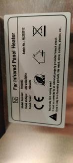 Infrarood paneel 600x1000 700W, Doe-het-zelf en Verbouw, Verwarming en Radiatoren, Ophalen, 60 tot 150 cm, Overige typen, 30 tot 80 cm