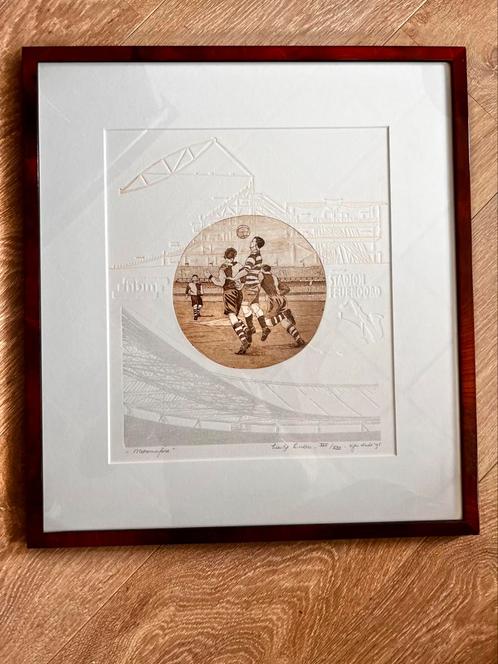 “Metamorfose” zeefdruk Stadion De Kuip - Feyenoord, Antiek en Kunst, Kunst | Etsen en Gravures, Ophalen of Verzenden