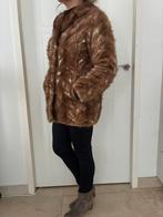 Vintage bontjas kort model maat 38 / M, Ophalen of Verzenden, Zo goed als nieuw, Maat 38/40 (M), Bruin