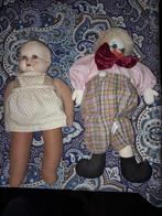 Oude poppen met stenen hoofd, Verzamelen, Poppen, Ophalen of Verzenden, Gebruikt, Pop