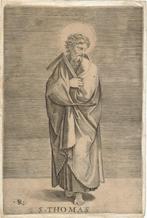 Marco Dente di Ravenna gravure "S. Thomas",  met oplegvel, Ophalen, Bidprentje