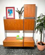 Vintage Origineel Omnia Modulair Wandsysteem Kast, Huis en Inrichting, Kasten | Wandmeubels, 25 tot 50 cm, Minder dan 150 cm, Ophalen of Verzenden