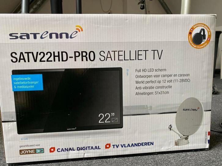 Satenne SATV22HD-PRO 22" LED TV, Caravans en Kamperen, Camper-accessoires, Zo goed als nieuw, Ophalen of Verzenden