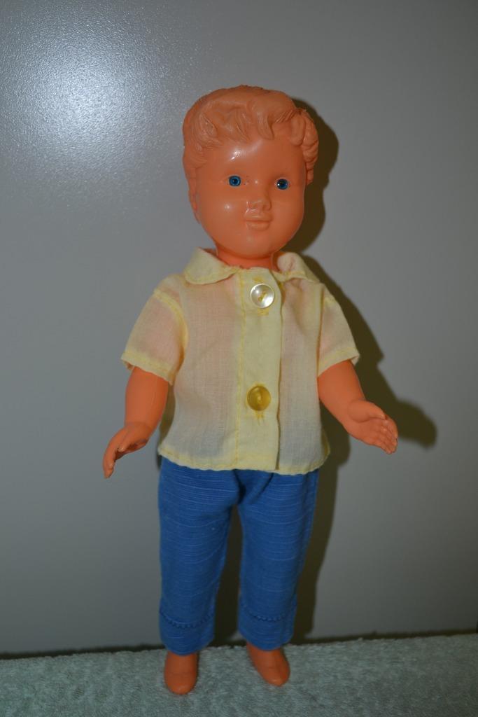 OPRUIMING: Leuk oud popje uit de jaren 1950-60 NR 6466, Verzamelen, Poppen, Zo goed als nieuw, Pop, Ophalen of Verzenden