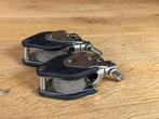 2 x Gibb klapblok met tufnol rol 45 mm, Ophalen of Verzenden, Gebruikt, Lijn of Blok
