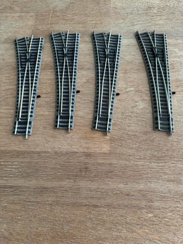 Fleischmann profirails handwissel li gelijkstroom zie tekst, Hobby en Vrije tijd, Modeltreinen | H0, Zo goed als nieuw, Rails