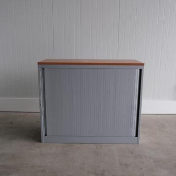Mibra roldeurkast, Grijs/Kersen, 125x50x103cm bxdxh RD102 beschikbaar voor biedingen
