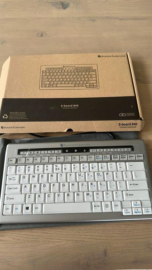 Bakker Elkhuizen S-board 840 Compact Keyboard (US), Computers en Software, Toetsenborden, Qwerty, Multimediatoetsen, Ophalen of Verzenden