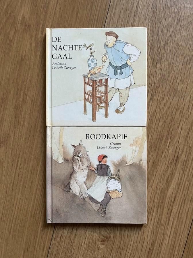Lisbeth Zwerger Andersen Grimm sprookje Nachtegaal Roodkapje, Boeken, Prentenboeken en Plaatjesalbums, Gelezen, Ophalen of Verzenden
