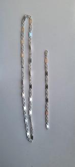Mooie dikke en zware zilveren armband en ketting set, Ophalen of Verzenden, Nieuw, Zilver, Zilver