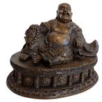 Vintage Chinees bronzen beeld van Hotei, Ophalen of Verzenden, Gebruikt