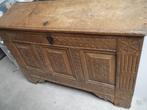 Een super mooie doorleefde zeer oude eikenhouten houten kist, Ophalen, Gebruikt, 50 tot 100 cm, Eikenhout