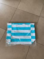 Strandtas blauw/wit gestreept met koord, Ophalen, Nieuw, Blauw