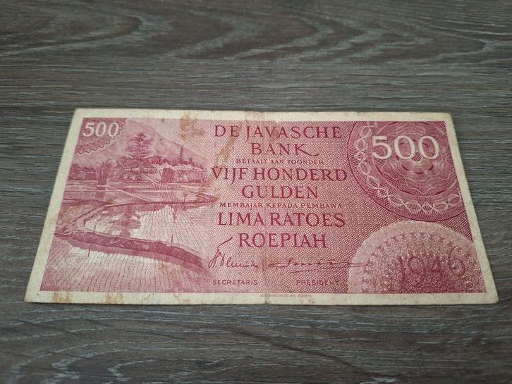 Biljet 500 gulden Nederlands-Indië, Wilhelmina 1946, Postzegels en Munten, Bankbiljetten | Nederland, Ophalen of Verzenden