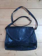Leren donkerblauwe handtas uit rookvrij huis., Ophalen of Verzenden, Zo goed als nieuw, Blauw, Handtas