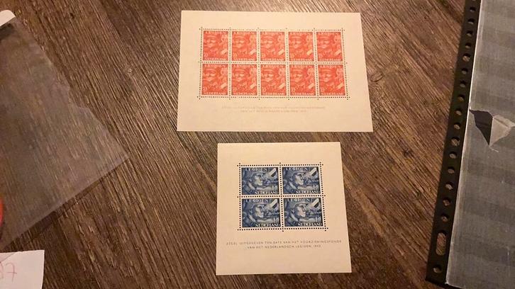 #87 Setje Legioenblokken Nederland, de blauwe met plaatfout, Postzegels en Munten, Postzegels | Nederland, Ophalen of Verzenden