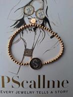Pscallme armbandje goldfilled initial S, Sieraden, Tassen en Uiterlijk, Verzenden, Zo goed als nieuw, Goud, Met strass