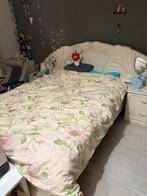 Romantisch Tweepersoonsbed met Nachtkastjes, Wit, Tweepersoons, Ophalen of Verzenden, Zo goed als nieuw