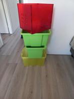 4 opberg dozen/kratten, Doe-het-zelf en Verbouw, Kratten en Dozen, Ophalen, 50 tot 75 cm, Krat