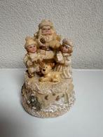 Muziekbeeldje met de Kerstman - gebroken wit - 13 cm, Diversen, Kerst, Ophalen of Verzenden, Nieuw
