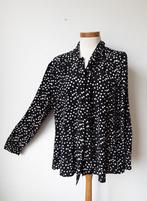 Blouse Uno Due zwart /wit stip mt 42 soepelvallend, Verzenden, Zwart, Maat 42/44 (L), Zo goed als nieuw