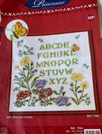 BORDUURPAKKET PRINCESSE ABC WILDE BLOEMEN, Hobby en Vrije tijd, Borduren en Borduurmachines, Verzenden, Zo goed als nieuw, Handborduren