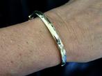 Gouden bewerkte slavenarmband veiligheidsslot. 2025/623., Sieraden, Tassen en Uiterlijk, Armbanden, ., Ophalen of Verzenden, Zo goed als nieuw
