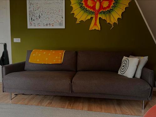 Gelderland bank 7675 Yves 2.0 Bruin/Grijs, Huis en Inrichting, Banken | Sofa's en Chaises Longues, Gebruikt, Vierpersoons of meer