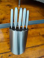 Te koop Messenset, Huis en Inrichting, Keuken | Bestek, Ophalen, Zo goed als nieuw, Rvs of Chroom