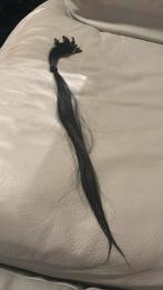 17 zwarte wax extensions 50 cm human hair, Nieuw, Pruik of Haarverlenging, Verzenden